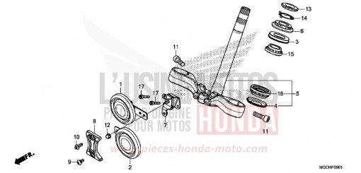 TIGE DE DIRECTION (CB1100CA/CAD/NA/NAD) CB1100NAH de 2017